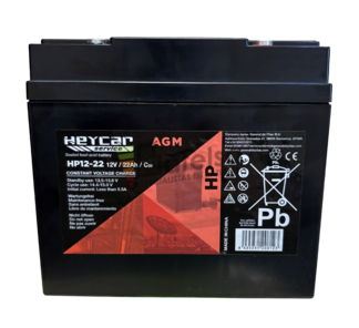 Batera 12 Voltios 22 Amperios Alta Potencia Heycar HP12-22 HEY