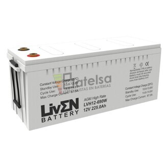 Batera 12 Voltios 225 Amperios Alta descarga LVH12-690W Liven