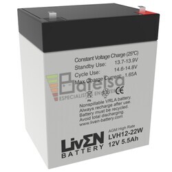 Batera 12 Voltios 5,5 Amperios LVH1222W