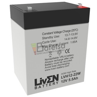 Batera 12 Voltios 5,5 Amperios LVH1222W