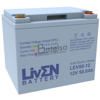 Batera 12 Voltios 50 Amperios AGM LEV50-12
