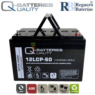 Batera 12 Voltios 63 Amperios 12LCP-60 Cclica