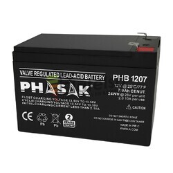 Batera 12 Voltios 7,2 Amperios Phasak PHB-1207