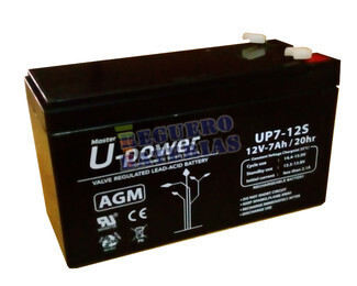 Batera 12 Voltios 7 Amperios U-power UP7-12S