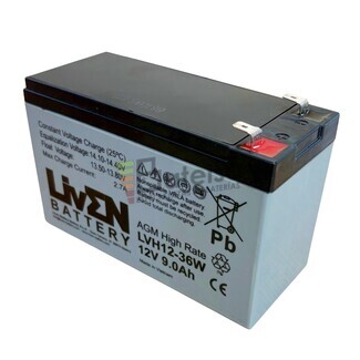 Batera 12 Voltios 9 Amperios Alta descarga LVH1236W Liven