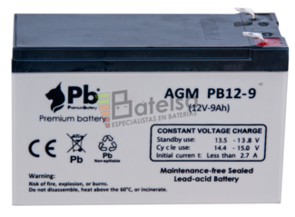 Batera 12 Voltios 9 Amperios Premium Battery PB12-9