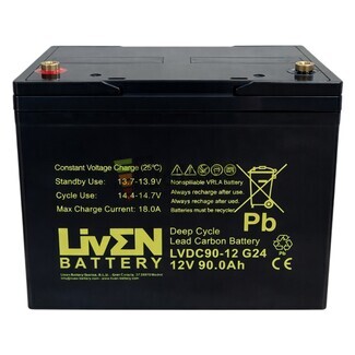 Bater�a Liven Battery LVDC90-12 | 12 voltios 90 amperios Ciclo Profundo