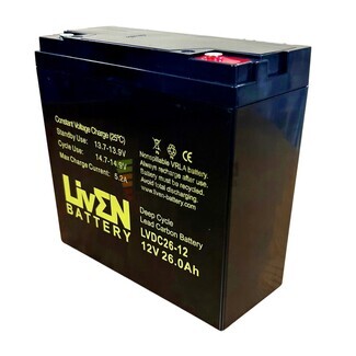 Batera 12V 26Ah LVDC26-12, Energa confiable para UPS y servidores