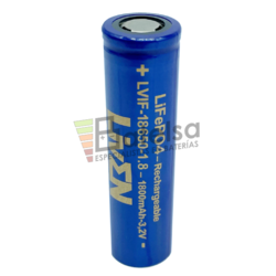 Batera 18650 LiFePO4 3.2V 1.800mAh