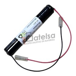 Batera 2,4 voltios 650 mAh Ni-Mh con conexiones faston Hembra 2.8mm