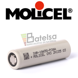 Batera 2.800mAh 35A Litio Molicel P28A 18650