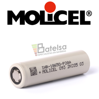 Batera 2.800mAh 35A Litio Molicel P28A 18650