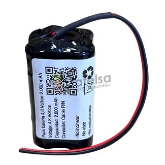 Batera 4,8 Voltios 2.000 mAh Ni-Mh conexin cables