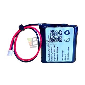 Batera 4.8 Voltios 800 mAh AAA Ni-Mh con conector 2 pines