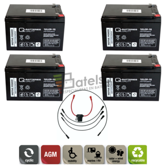 Batera 48 Voltios 15 Amperios C-Cables Q-Batteries