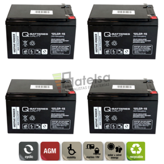 Batera 48 Voltios 15 Amperios Movilidad Q-Batteries