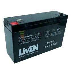 Batera 6 Voltios 12 Amperios Liven Battery LV12-6