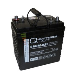 Batera 6 Voltios 210 Amperios QBatteries 6AGM225 Sin Mantenimiento