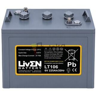 Bater�a 6 voltios 225 Amperios Tracci�n LT106 Liven Battery