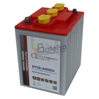 Batera 6 Voltios 240 Amperios 1.200 ciclos placa Tubular 6TTB-240EU Qbatteries