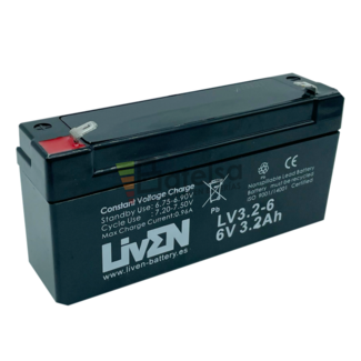 Batera 6 Voltios 3,2 Amperios Liven Battery