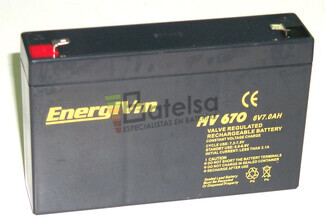 Batera 6 Voltios 7 Amperios Energivm MV670