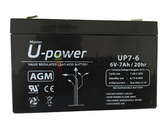 Batera 6 Voltios 7 Amperios U-power UP7-6