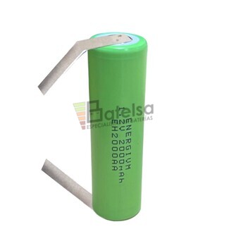 Batera AA recargable con Lengetas 1.2 Voltios 2.000 mAh