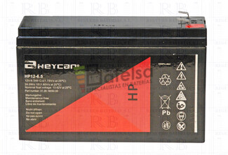 Bateria Agm de Alta Descarga HEYCAR HP12-6.5 12 Voltios 6,5 Amperios 151,5x50x101mm