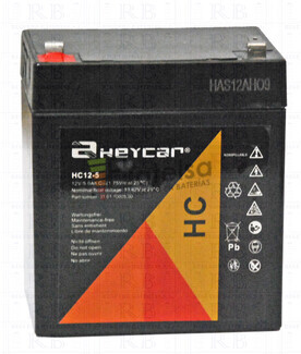 Bateria Agm 12 Voltios 5 Amperios HEYCAR HC12-5