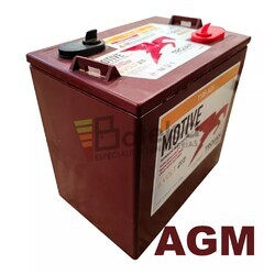 Batera AGM para apilador transpaleta 6 Voltios 225 Amperios Trojan T-105 AES