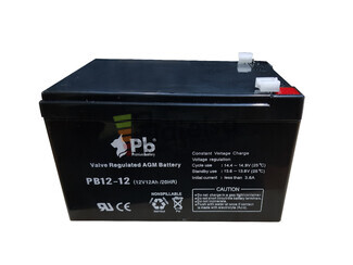 Batera alto rendimiento AGM 12 Voltios 12 Amperios Premium Battery