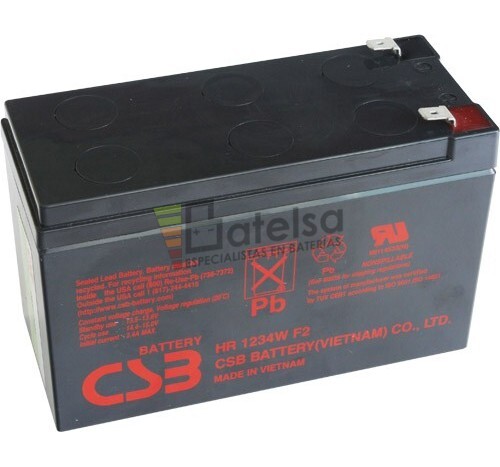 contaminación Formular Conflicto Batería 12 Voltios 9 Amperios para Bicicletas CSB HR1234WF2 - Batelsa -  Especialistas en baterías