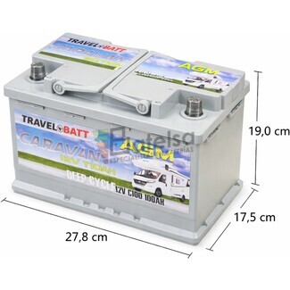 Bater�a Camper Caravana 12 Voltios 100 Amperios AGM TCE100AGM