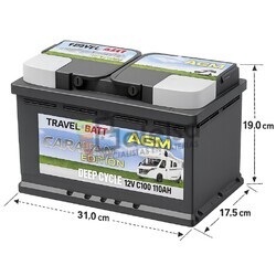 Bater�a Camper Caravana 12 Voltios 110 Amperios AGM TCE110AGM