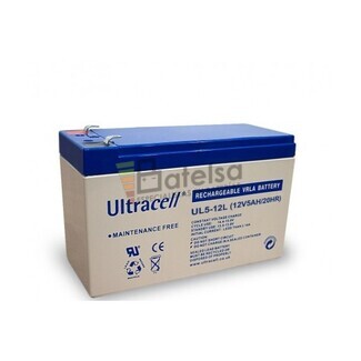 Batera de Agm Ultracell 12 Voltios 5 Amperios 151mm x 53mm x 93mm