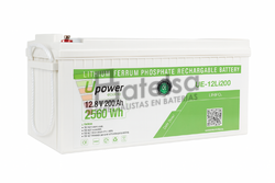 Batera de litio 12,8 V 200 Ah UPower UE-12Li200