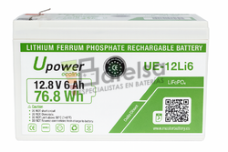 Bateria de litio 12,8 V 6 Ah UPower UE-12Li6