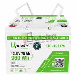 Batera de litio 12,8 V 75 Ah UPower UE-12Li75
