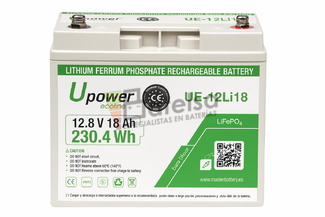 Bateria de litio 12,8V 18 Ah UE-12Li18