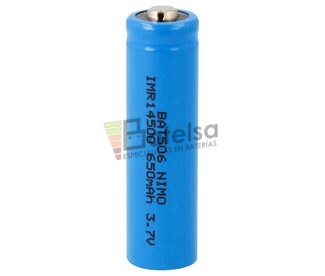 Batera de litio IMR14500 650 mAh 3.7 Voltios