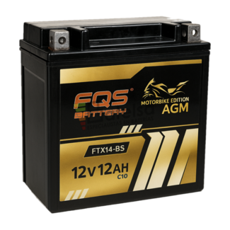 Batera de Moto 12 Voltios 12 Amperios FQS FTX14-BS