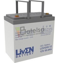 Batera Gel 12 Voltios 55 Amperios Liven LEVG55-12