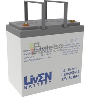 Batera Gel 12 Voltios 55 Amperios Liven LEVG55-12