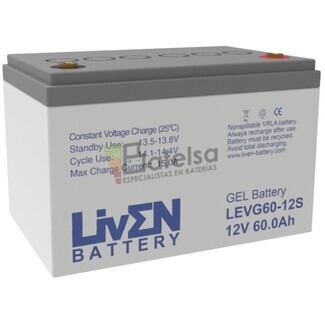 Batera Gel 12 Voltios 60 Amperios Liven LEVG60-12S