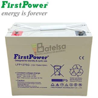 Batera Gel 12 Voltios 75 Amperios LFP1275G FirtsPower