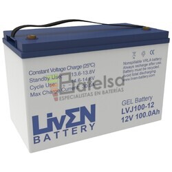 Batera Gel Barco 12 Voltios 100 Amperios Liven LVJ100-12