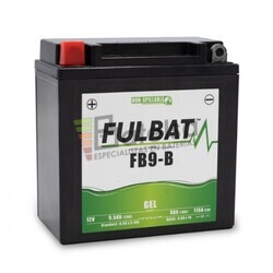 Batera Gel Moto 12 Voltios 9 Amperios FulBat FB9-B Sin Mantenimiento