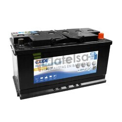 Batera Gel para embarcaciones, arranque y servicio 12V 80Ah Exide ES900