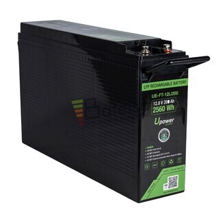 Batera litio 12 Voltios 200 Amperios Frontal U-Power UE-FT-12Li200